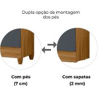 Guarda Roupa Casal Ms912 6p 165 Cm Freijo Cinza Moval - 5