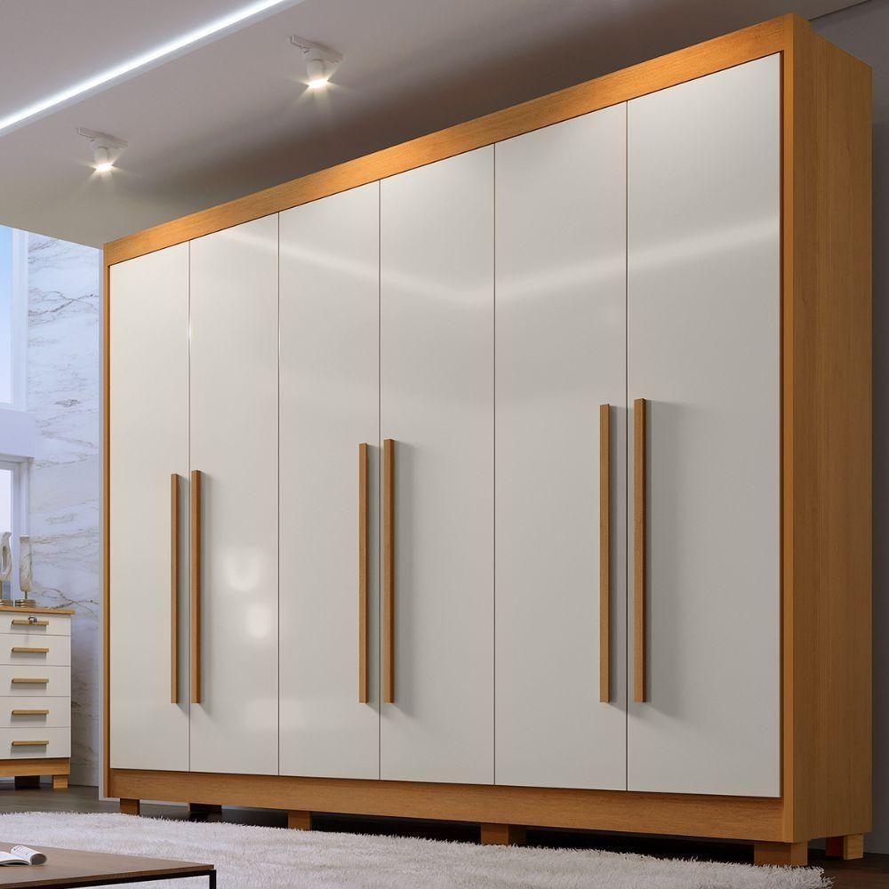 Guarda Roupa Athos Cinamomo Off White 6 Portas 7 Gavetas D?doro - 2