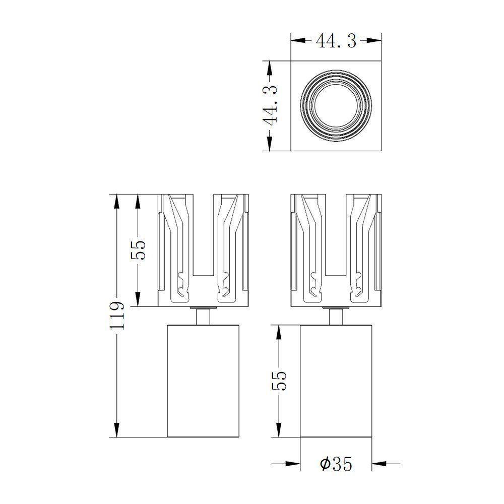 Módulo Spot De Embutir Led Nordecor Tap 6663 5w Irc 90 Bivolt Preto 2700k - 4