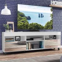Rack Tv 65" Com Rodízios E Espelho 2 Portas Paris Multimóveis V3330 Branco Branco - 7