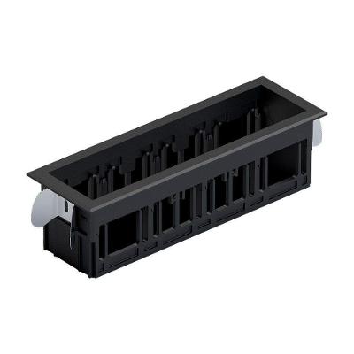 Moldura De Embutir Nordecor 6679 Para 4 Módulos Tap Preto