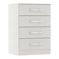 Cômoda Com 4 Gavetas P- Quarto Solteiro Mdp 2007 Menu Móveis Branco - 2