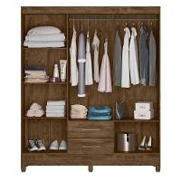 Guarda Roupa Casal Panama 6p 153 Cm Castanho Wood - 6