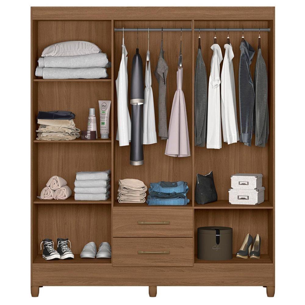 Guarda Roupa Casal Panama 6p 153 Cm Carvalho Moval Carvalho - 2