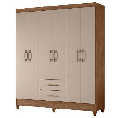 Guarda Roupa Casal Panama 6p 153 Cm Carvalho Fendi Moval