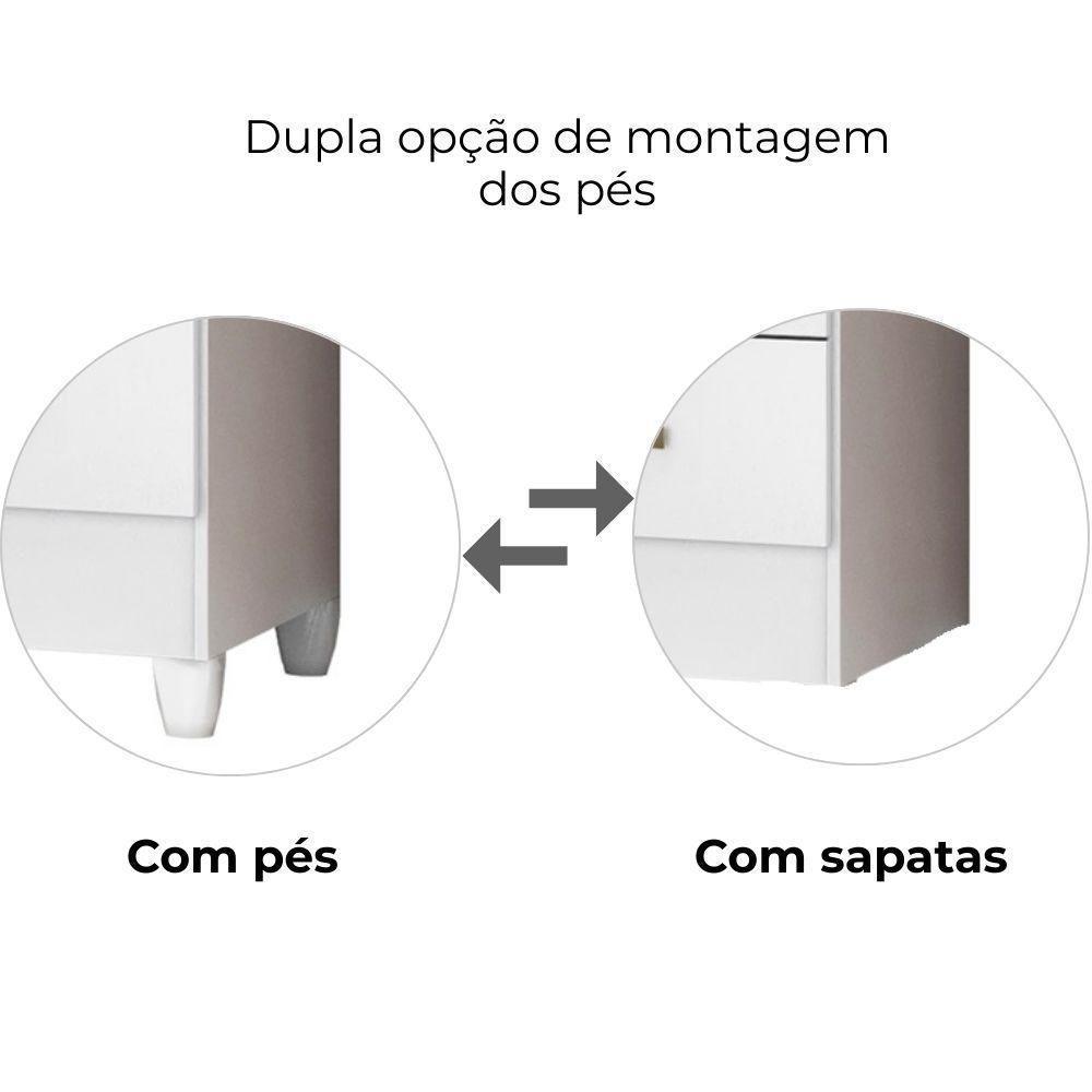 Guarda Roupa Casal Panama 6p 153 Cm Branco - 5