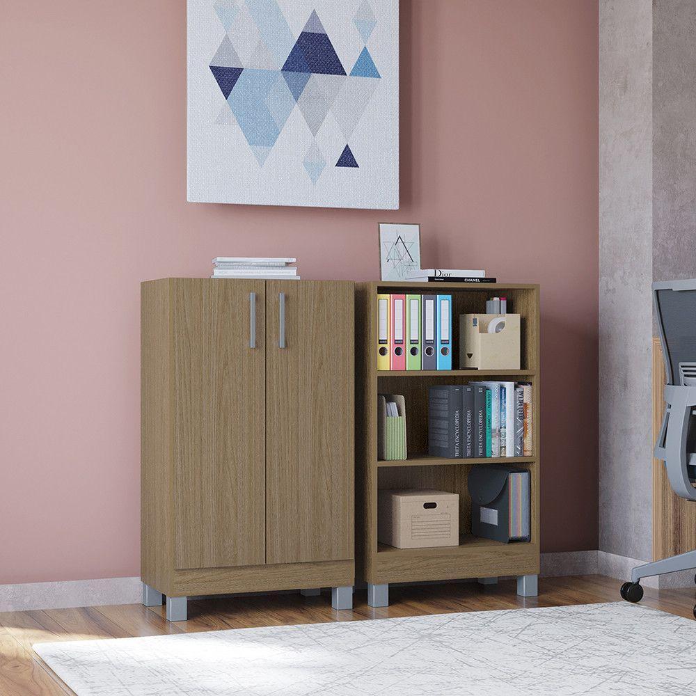 Multiuso Versati 2 Portas Design Moderno Poquema Carvalho - 3