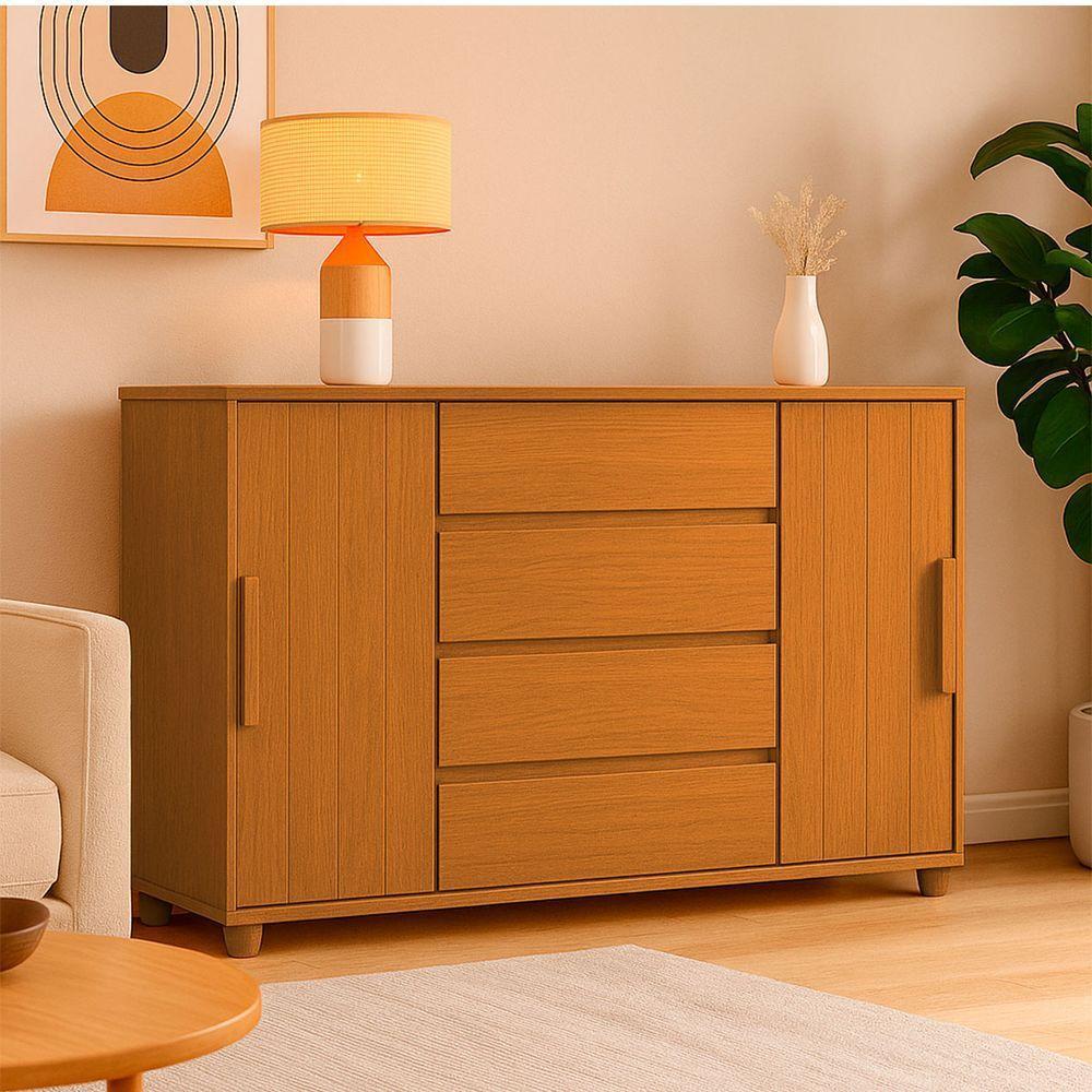 Cômoda Gaveteiro Organizador 4 Gavetas Vivace Cinamomo - 1