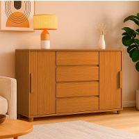 Cômoda Gaveteiro Organizador 4 Gavetas Vivace Cinamomo - 1