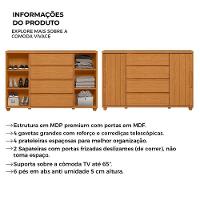 Cômoda Gaveteiro Organizador 4 Gavetas Vivace Cinamomo - 2