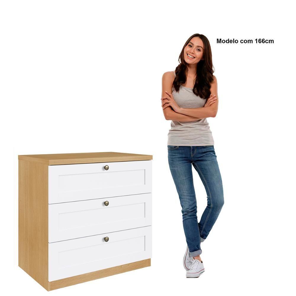 Cômoda Genialflex Infinity 3 Gavetas 100% Mdf Savana-branco - 4