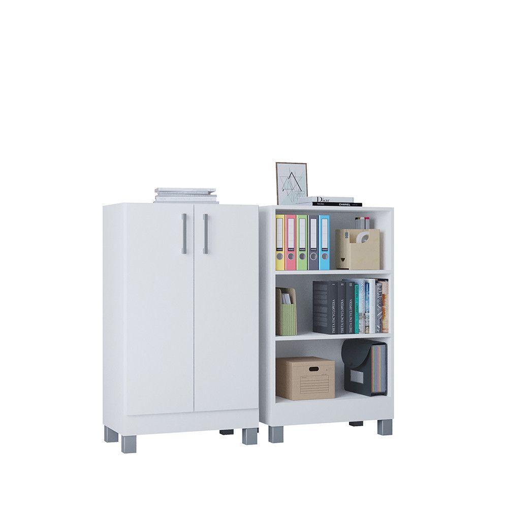 Multiuso Versati 2 Portas Design Moderno Poquema Branco - 2