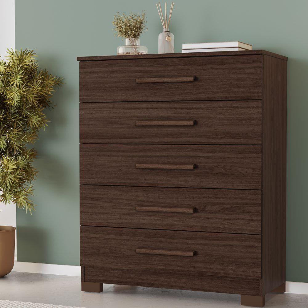 Cômoda Cristina Café 5 Gavetas Jcm Movelaria - 2