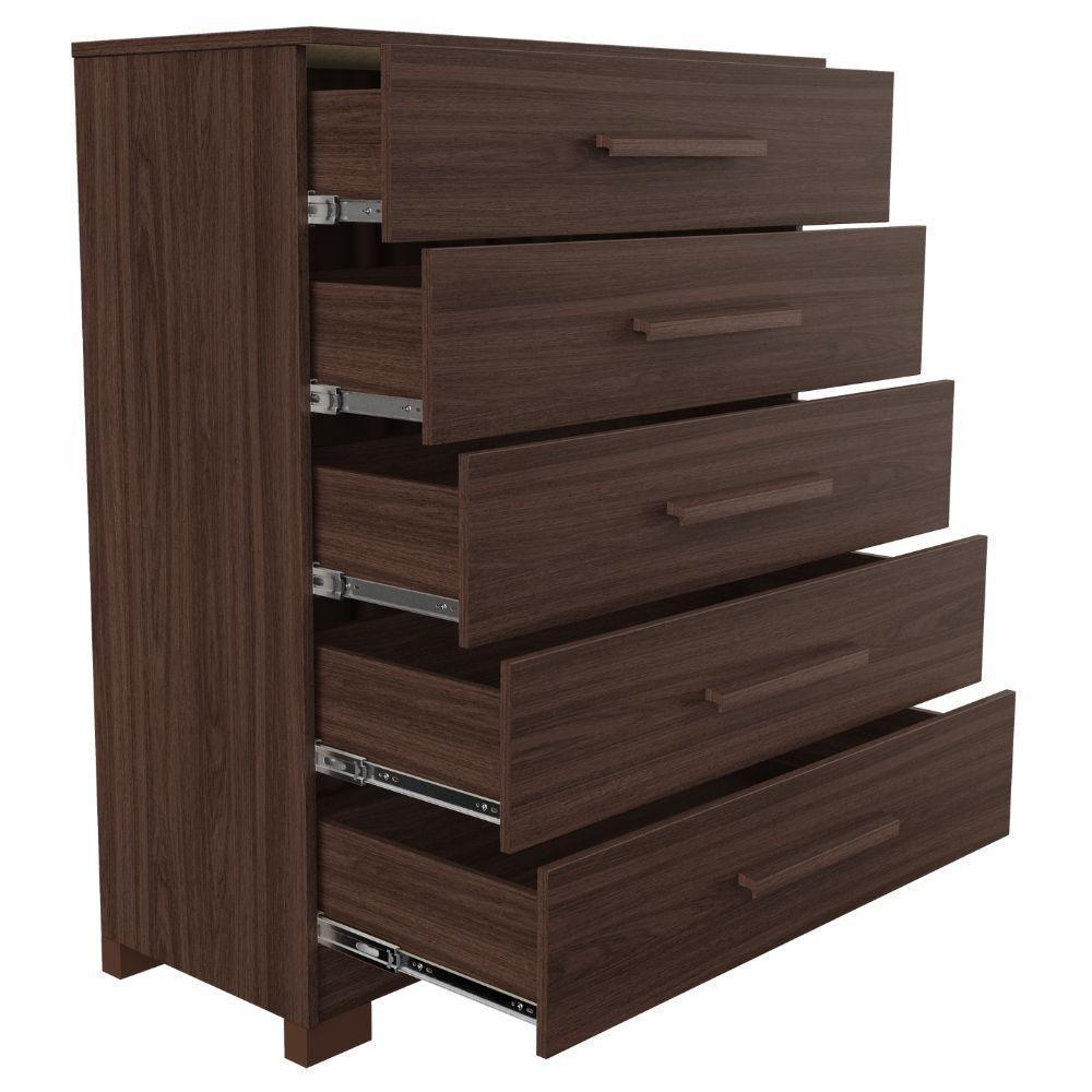 Cômoda Cristina Café 5 Gavetas Jcm Movelaria - 4