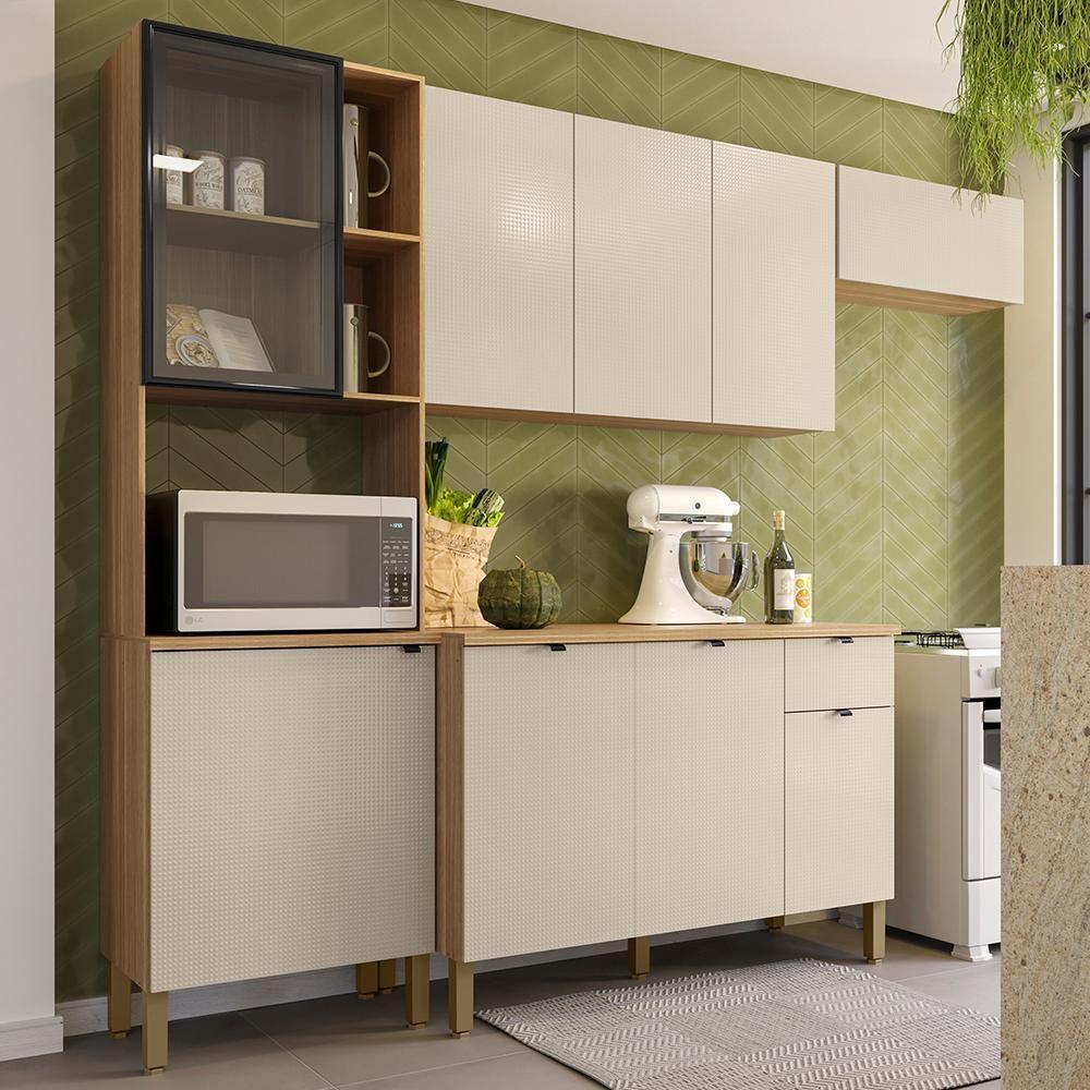 Cozinha Balcao Tampo 251 Cm Mdf Vert Plus Freijo Soft Ktp - 2