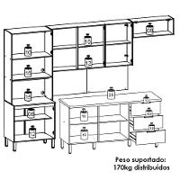 Cozinha Balcao Tampo Glam Freijo Vanilla Cp Ripado Freijo Ktp
