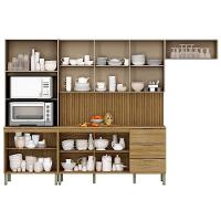 Cozinha Balcao Tampo Glam Freijo Vanilla Cp Ripado Freijo Ktp - 6