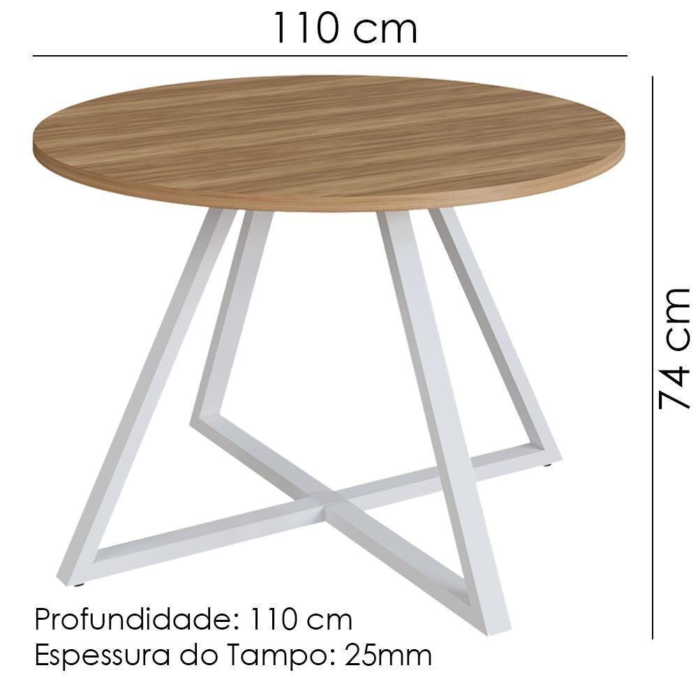 Mesa Para Escritorio 110 Cm 25916 Nogal Sevilha Branco Artesano Nogal Sevilha Branco - 4