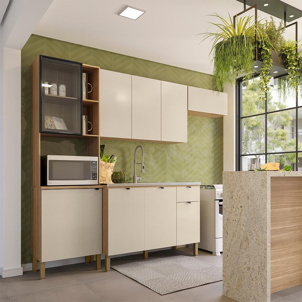 Cozinha Balcao Pia 251 Cm Mdf Vert Plus Freijo Soft Ktp - 2