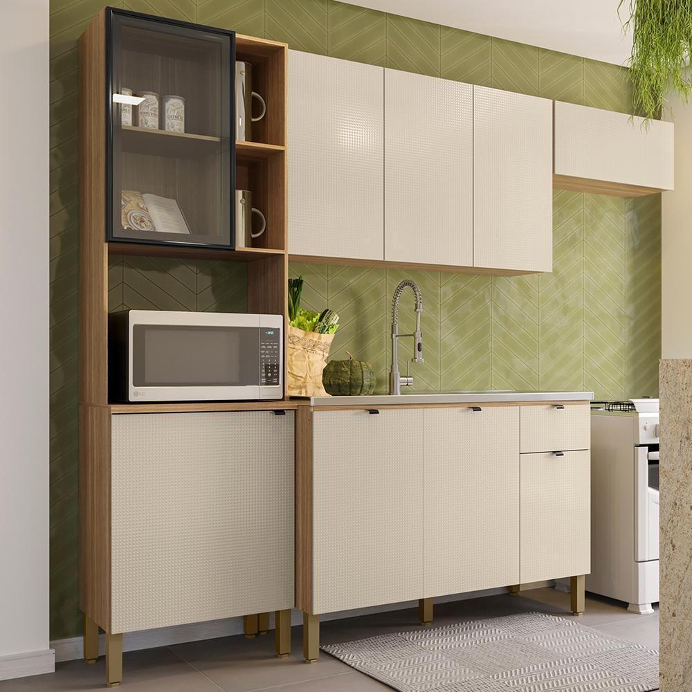 Cozinha Balcao Pia 251 Cm Mdf Vert Plus Freijo Soft Ktp - 7