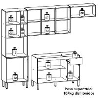 Cozinha Balcao Pia 251 Cm Mdf Vert Plus Freijo Soft Ktp - 5