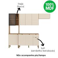Cozinha Balcao Pia 251 Cm Mdf Vert Plus Freijo Soft Ktp - 6