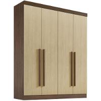 Guarda Roupa Da Vinci Plus Castanho Linho 4 Portas 3 Gavetas D?doro - 1