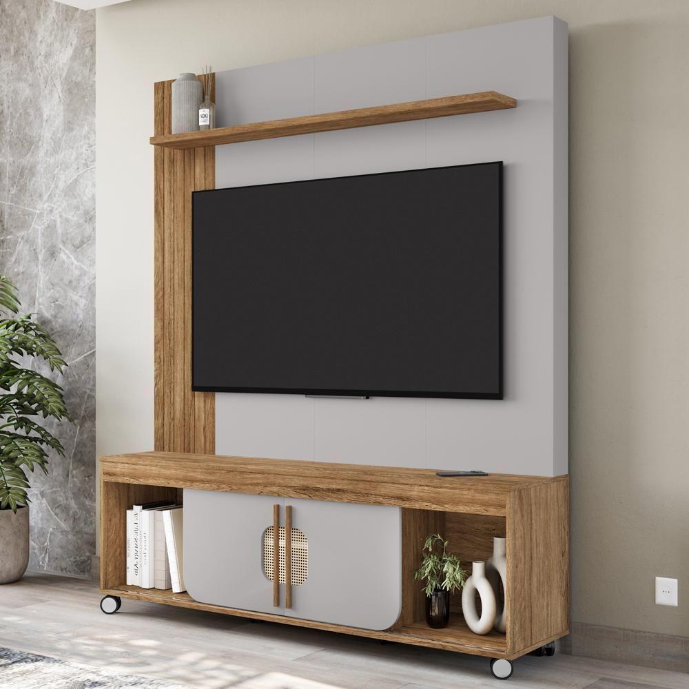 Estante Home Tv 65 Pol 160 Cm Maragogi Cinamomo Off White Bechara - 2