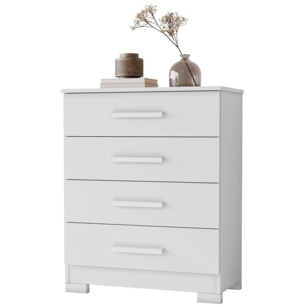 Cômoda Lídia Branco 4 Gavetas Jcm Movelaria - 1