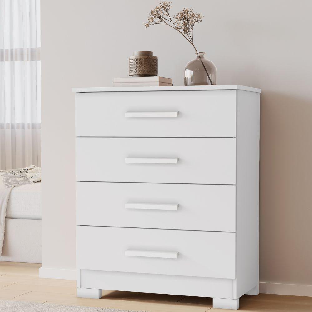 Cômoda Lídia Branco 4 Gavetas Jcm Movelaria - 2