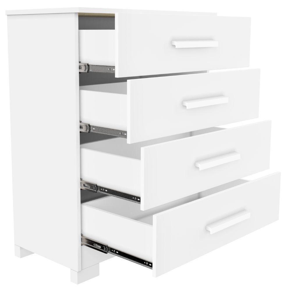 Cômoda Lídia Branco 4 Gavetas Jcm Movelaria - 4