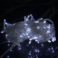 Led Pisca Cordão Com 10 Metros 100 Lampadas Formato Gota Fio Crystal Tomada Luz Natal Ano Novo Branco - 4