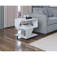 Kit Sapateira 2 Portas E 2 Mesas De Cabeceira-centro Poquema Branco-preto - 3