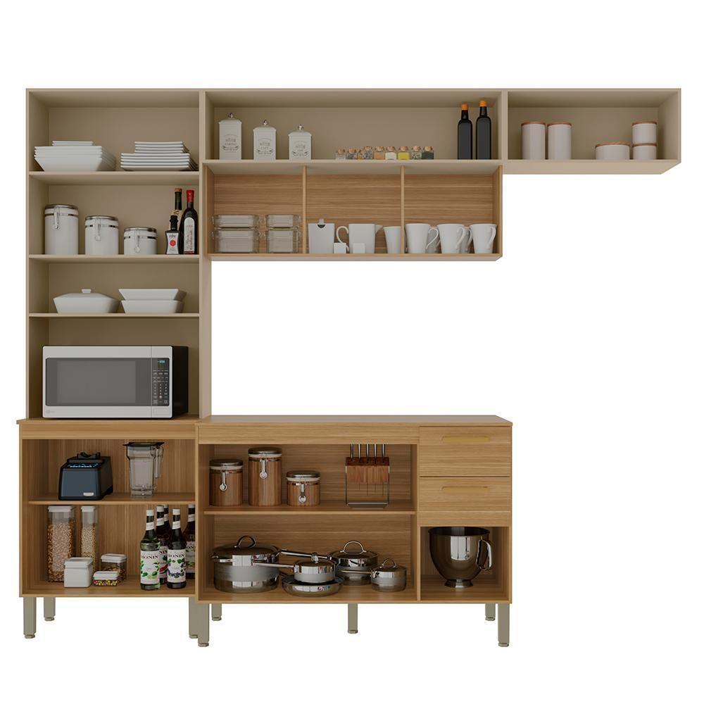 Cozinha 4 Pecas Urbane 260 Cm Freijo Vanilla Cp Ripado Freijo Ktp - 6