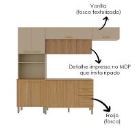 Cozinha 4 Pecas Urbane 260 Cm Freijo Vanilla Cp Ripado Freijo Ktp - 5