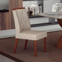 Conjunto 2 Cadeiras De Jantar Ilhéus Veludo Palha Pés Em Madeira Maciça Leifer Móveis - 2