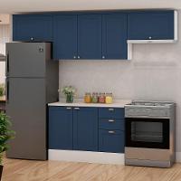 Armário De Cozinha Completo Genialflex Iluminata 4 Pçs Br Az - 1