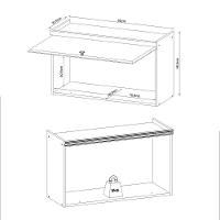Armário De Cozinha Completo Genialflex Iluminata 4 Pçs Br Az - 7