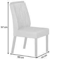 Conjunto 2 Cadeiras De Jantar Ilhéus Veludo Camurça Pés Em Madeira Maciça Leifer Móveis - 3