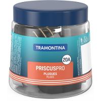 Plugues Angular 2p+t 20a 250v~ Cores Preto E Branco - Embalagem Em Pote Pequeno - 1