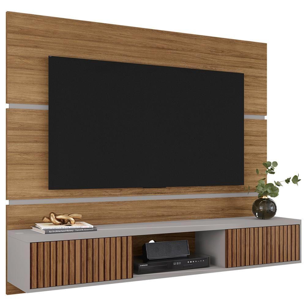 Painel Suspenso Tv 65 Pol 160 Cm Ambar Cinamomo Off White Bechara - 1