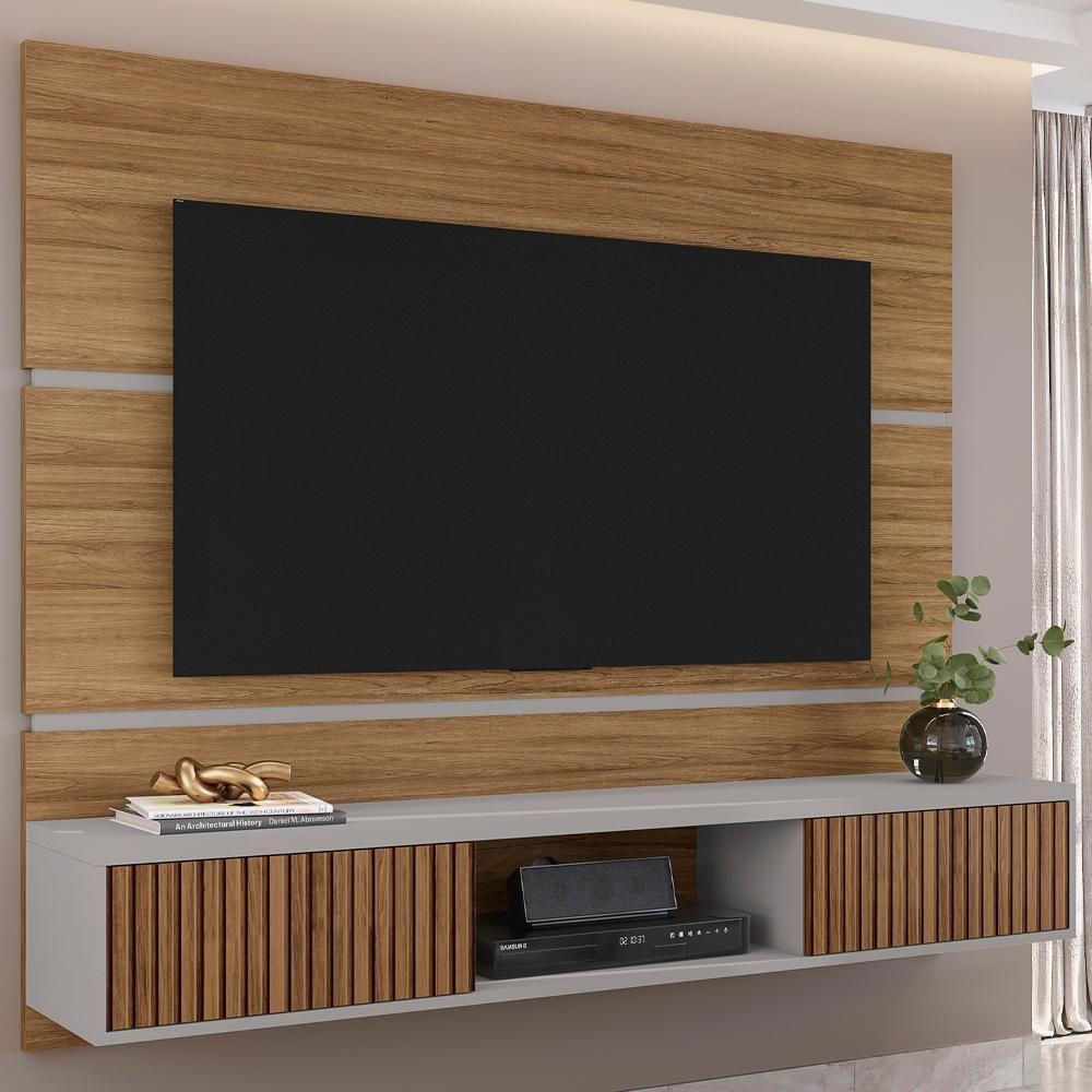 Painel Suspenso Tv 65 Pol 160 Cm Ambar Cinamomo Off White Bechara - 2