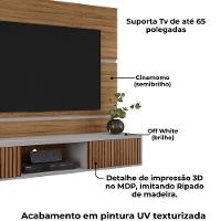 Painel Suspenso Tv 65 Pol 160 Cm Ambar Cinamomo Off White Bechara - 5
