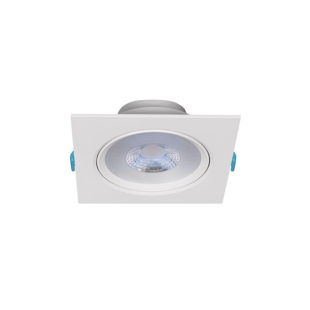 Spot De Led De Embutir Stella Easy Par 30 Quadrado 12w Bivolt Branco - 3000k - Luz Amarela - 1