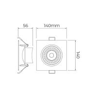 Spot De Led De Embutir Stella Easy Par 30 Quadrado 12w Bivolt Branco - 3000k - Luz Amarela - 2