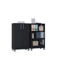 Multiuso Versati 2 Portas Design Moderno Poquema Preto - 2