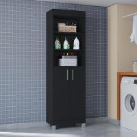 Multiuso Versati 2 Portas Design Moderno Poquema Preto - 3