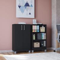 Multiuso Versati 2 Portas Design Moderno Poquema Preto