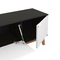 Rack Kappesberg 3 Portas 3d Preto Fosco-branco 180cm - 5