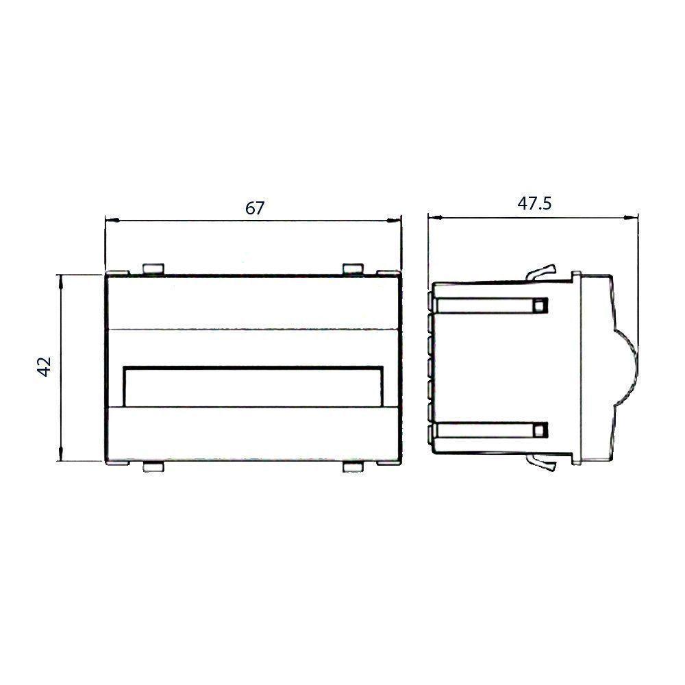 Módulo Balizador Horizontal Margirius Sleek Bivolt Preto 6000K Luz Branca - 2